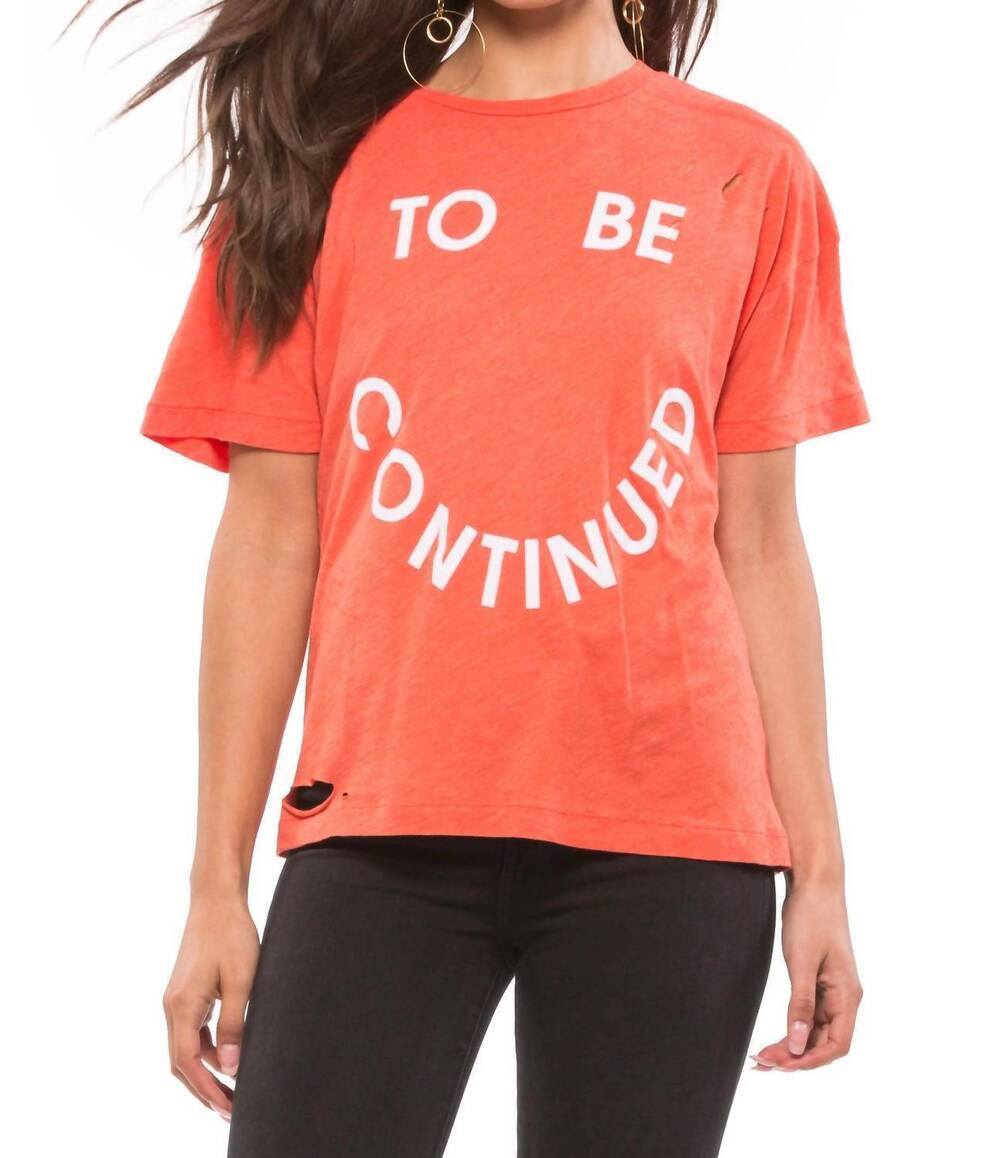 NEW WILDFOX to be continued destroyed sonic tee in inferno red